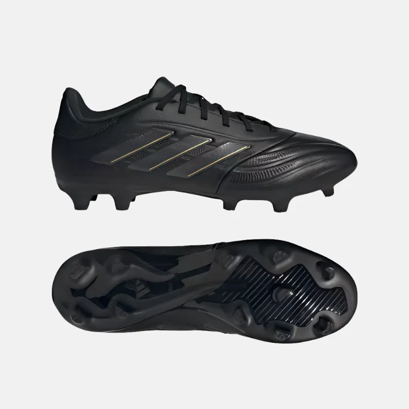 Adidas Copa Pure 2 League Firm Ground Men's Football Shoes - Core Black/Carbon/Gold Metallic