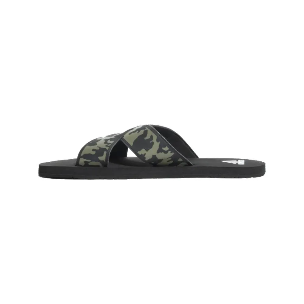 Adidas Men's Distincto Flip Flops Slipper (Core Black/Cloud White/Olive Strata)