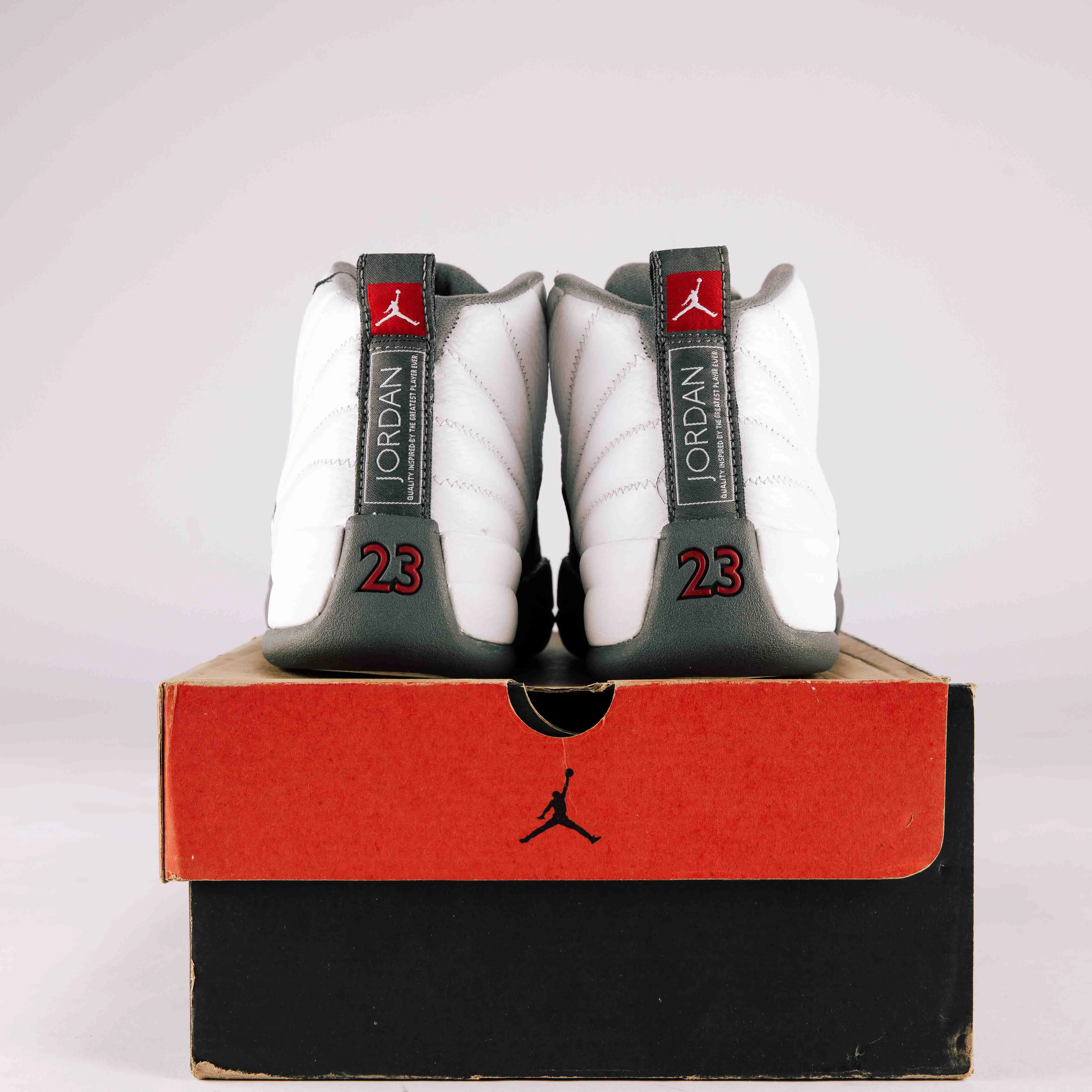 Air Jordan Retro 12 White Dark Grey - Used - 0468