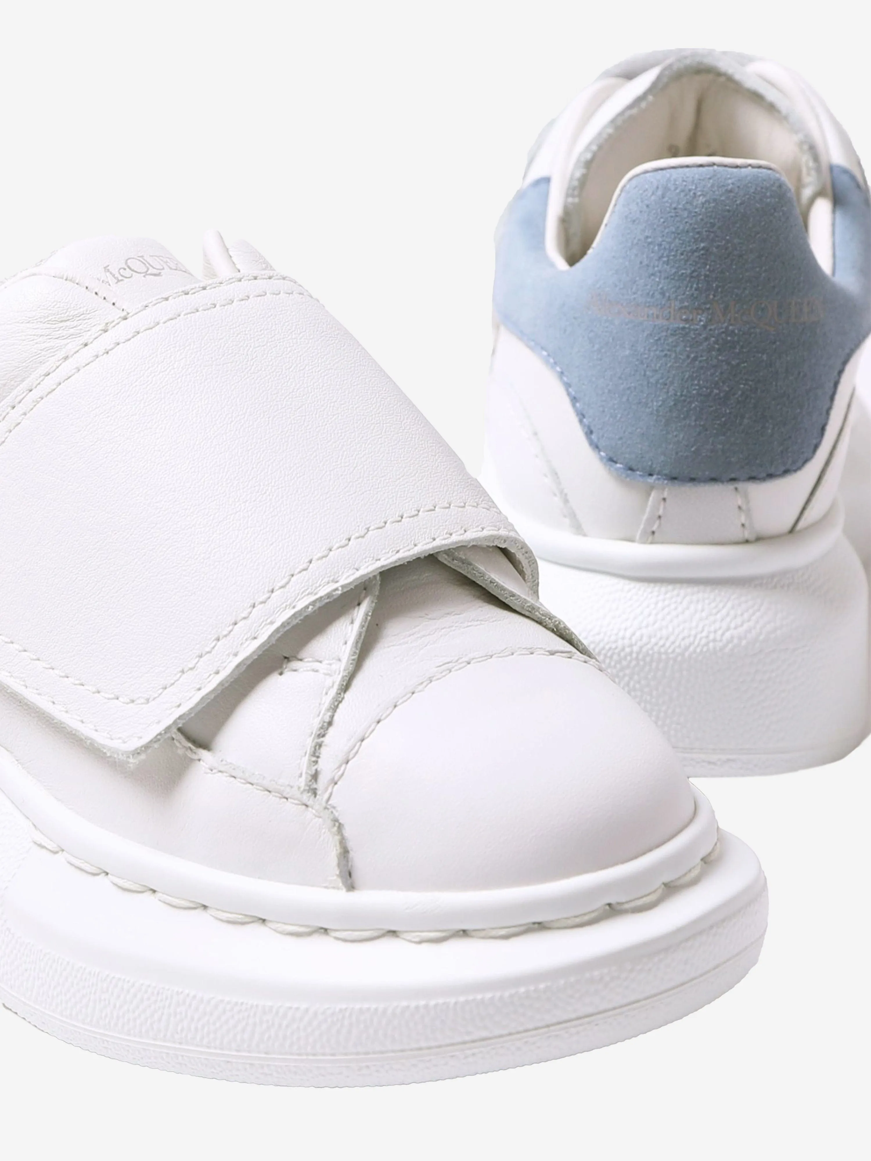 Alexander McQueen Kids Leather Velcro Trainers