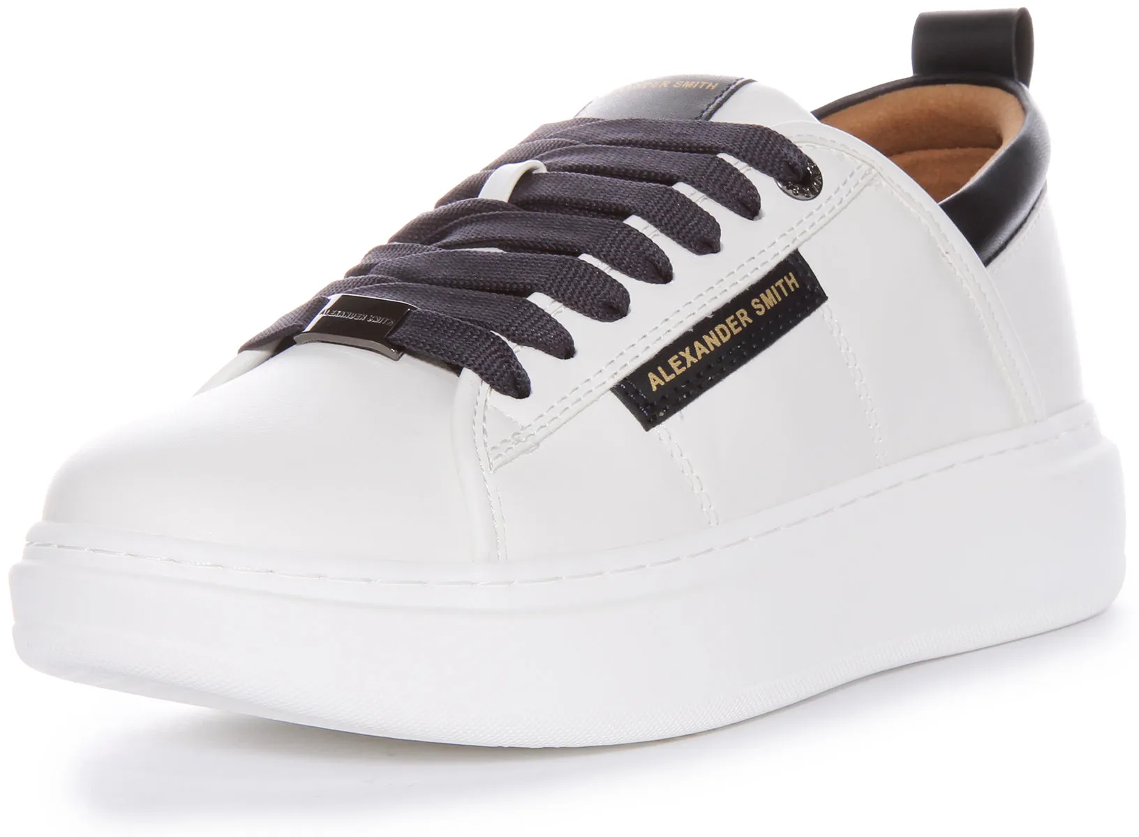 Alexander Smith Trainers In White Navy For Men