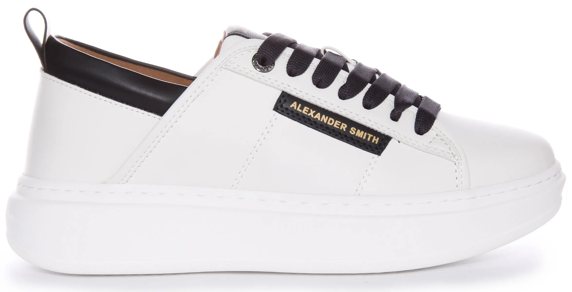 Alexander Smith Trainers In White Navy For Men