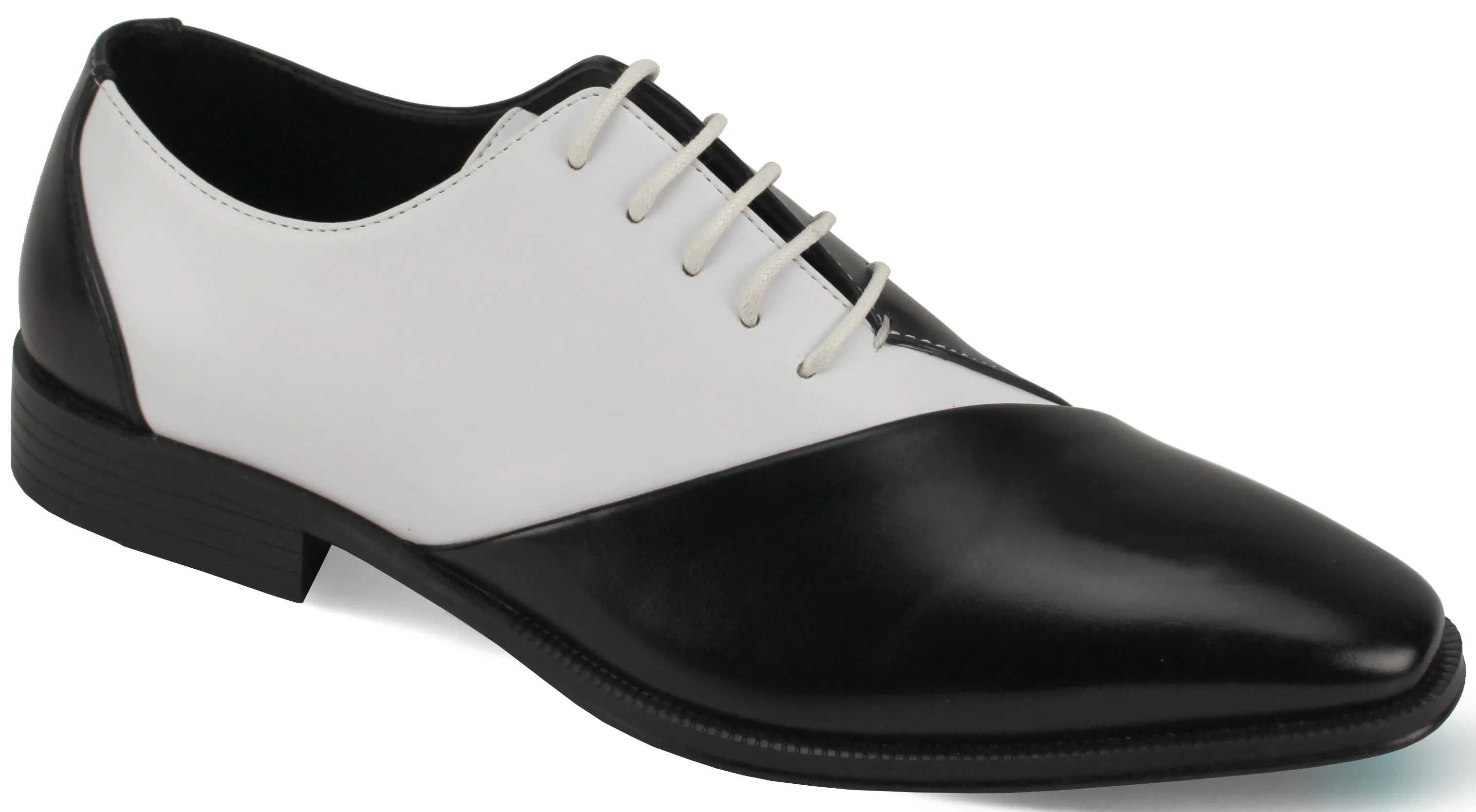 Antonio cerrelli black and white men's lace up dress shoes two tone