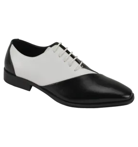 Antonio cerrelli black and white men's lace up dress shoes two tone