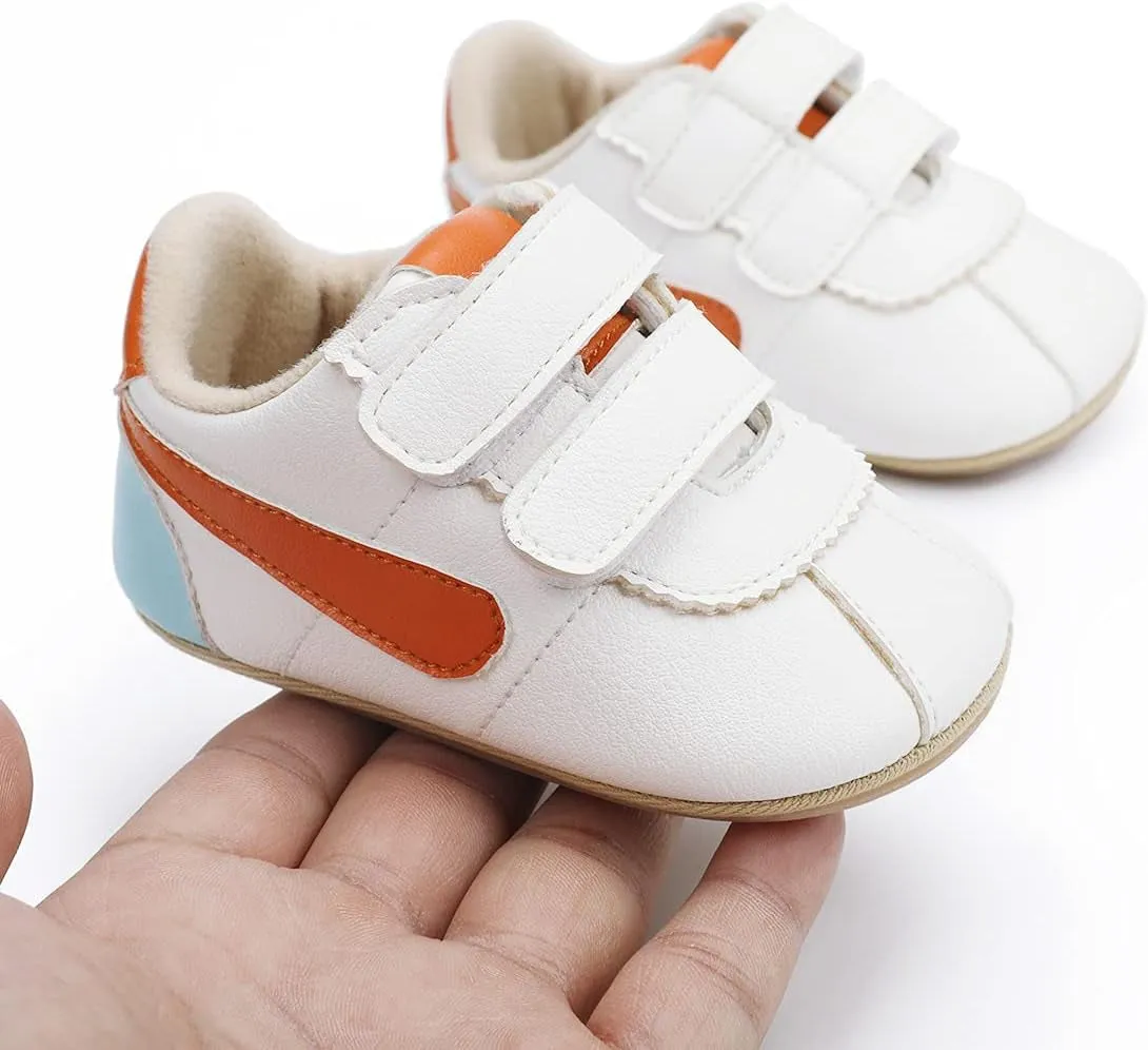 Baby Boys Girls Shoes Infant Sneakers PU Leather Non Slip Rubber Sole Newborn Shoes Toddler First Walker Crib Shoes