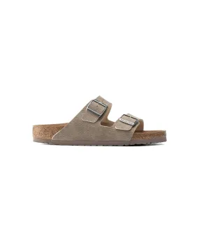 Birkenstock Arizona BirkiBuc Desert Dust Grey Taupe Vegan Sandals