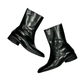 Black Boots Leather By R, Size: 9