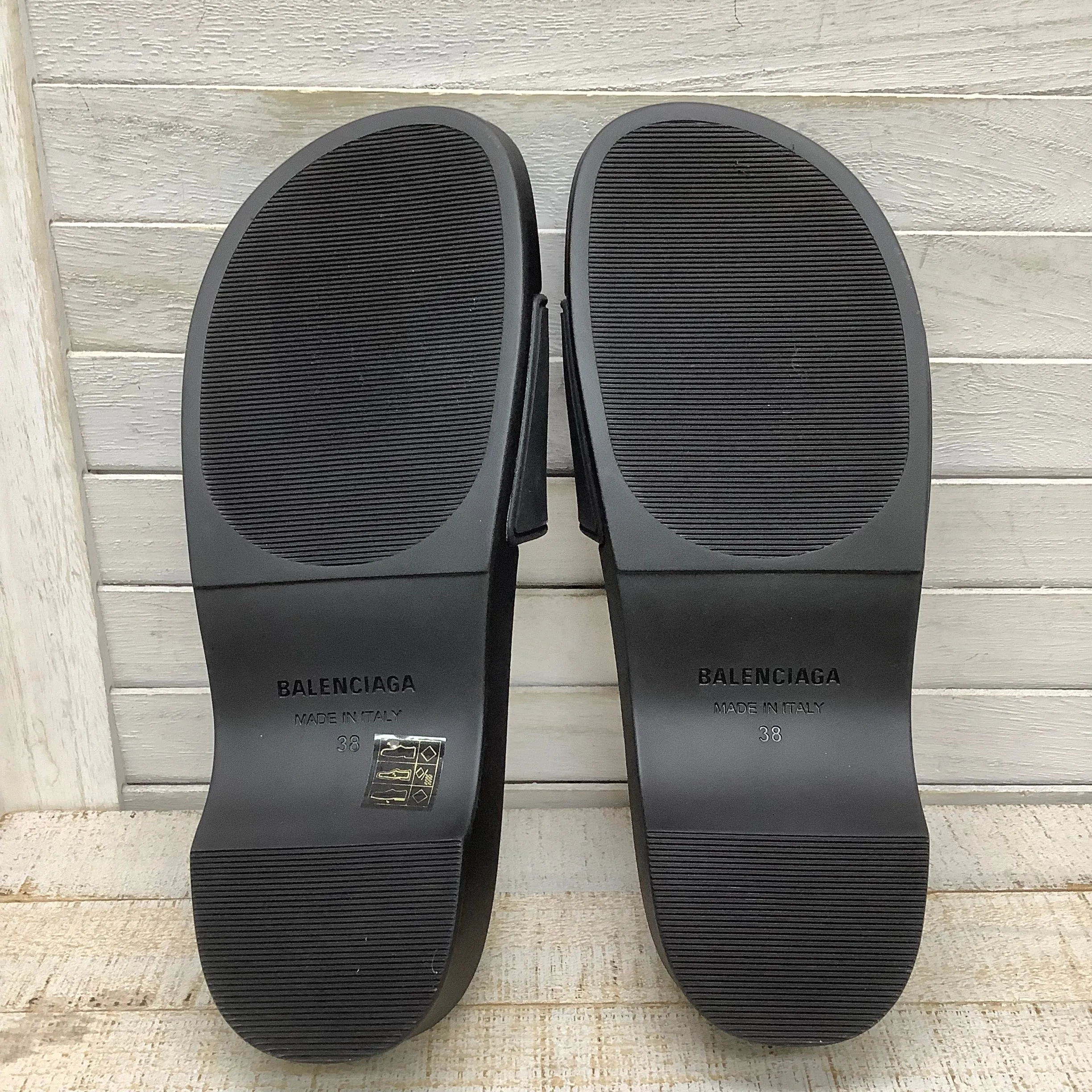 Black Sandals Designer Balenciaga, Size 7.5