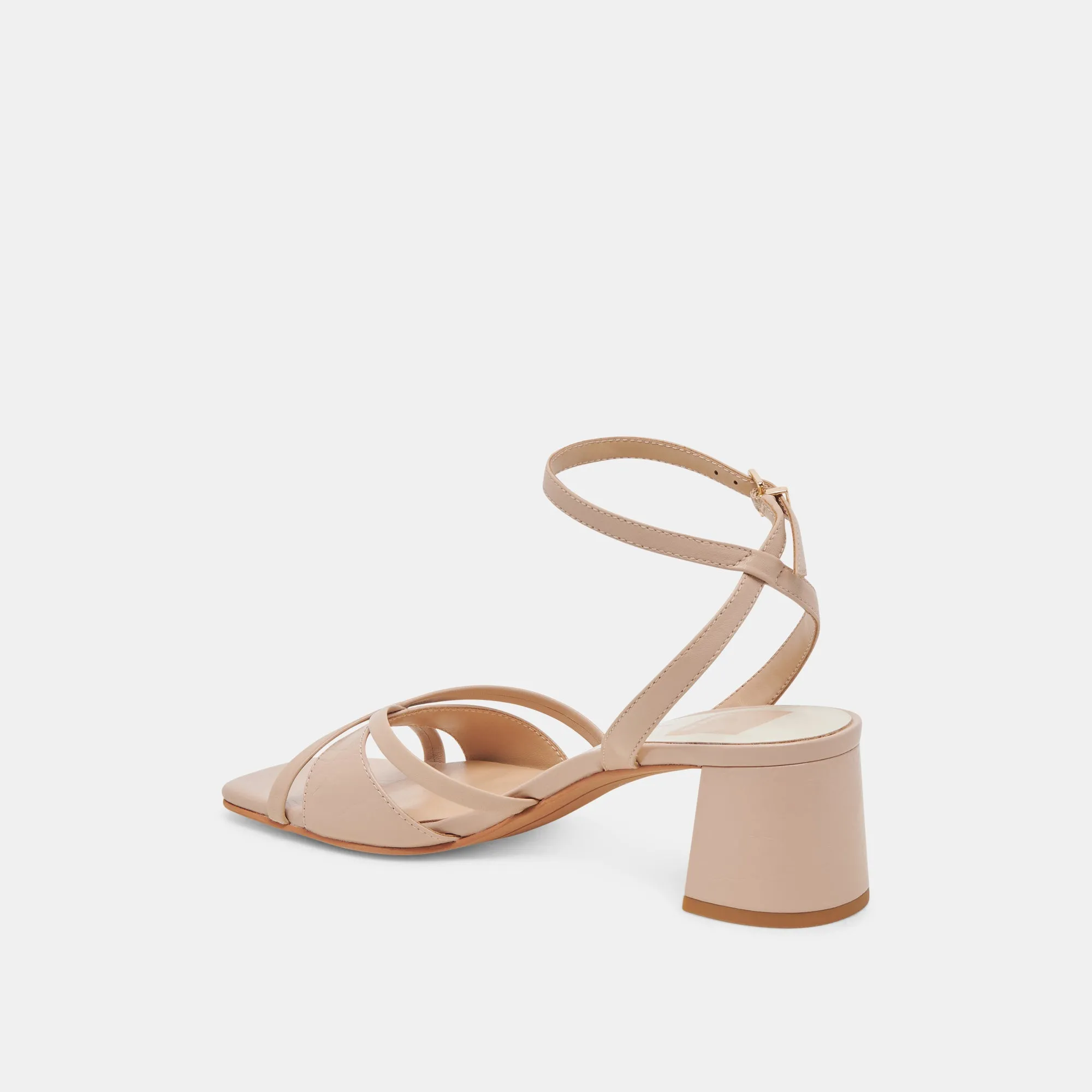 BLAKLY HEELS BEIGE CRINKLE PATENT