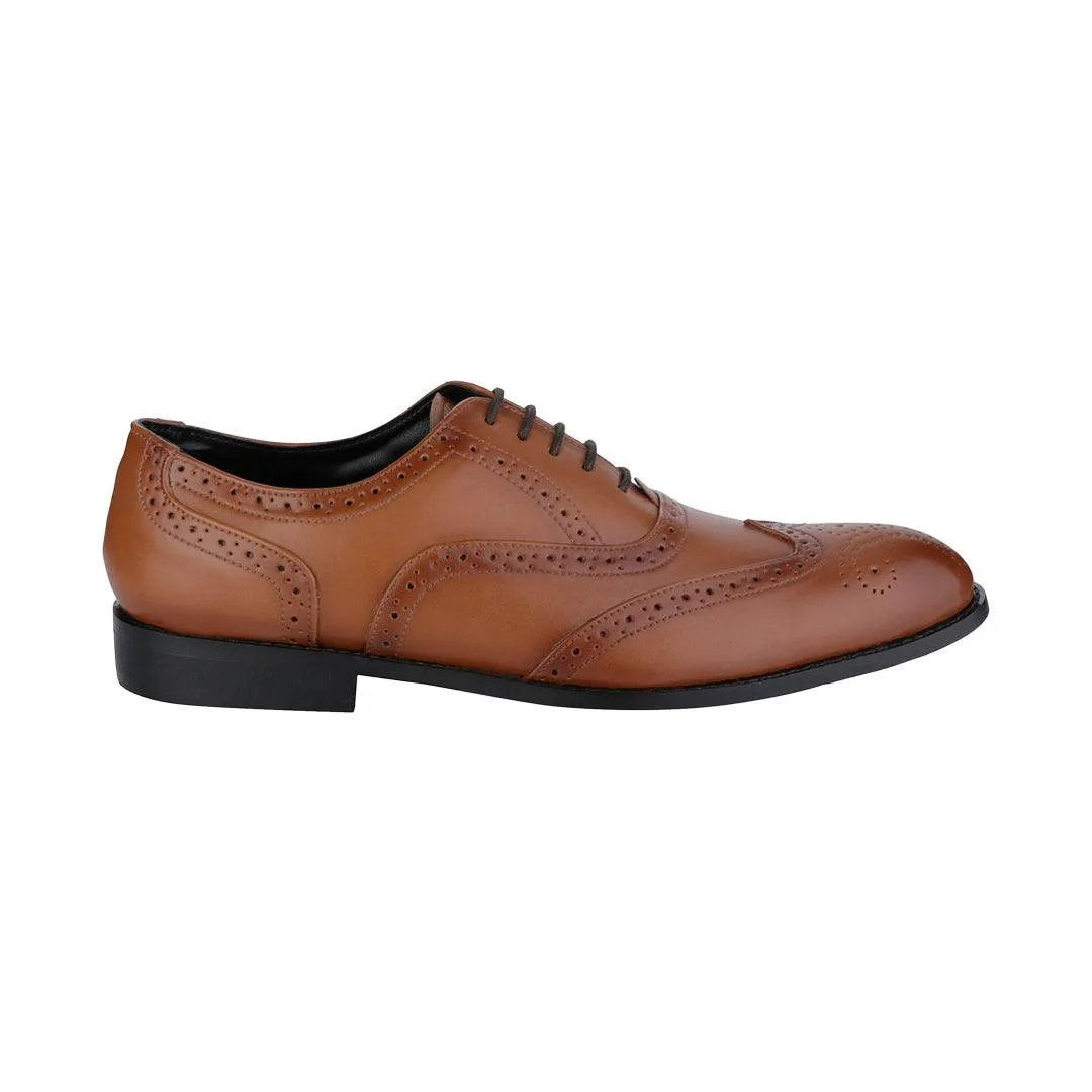 Blockley Tan Wingtip Brogue  Shoes