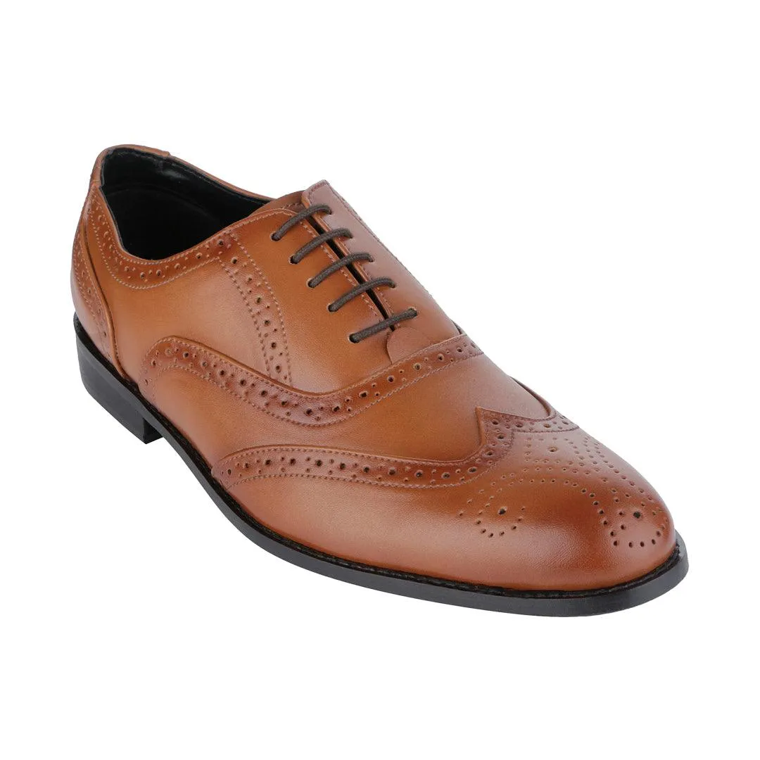 Blockley Tan Wingtip Brogue  Shoes