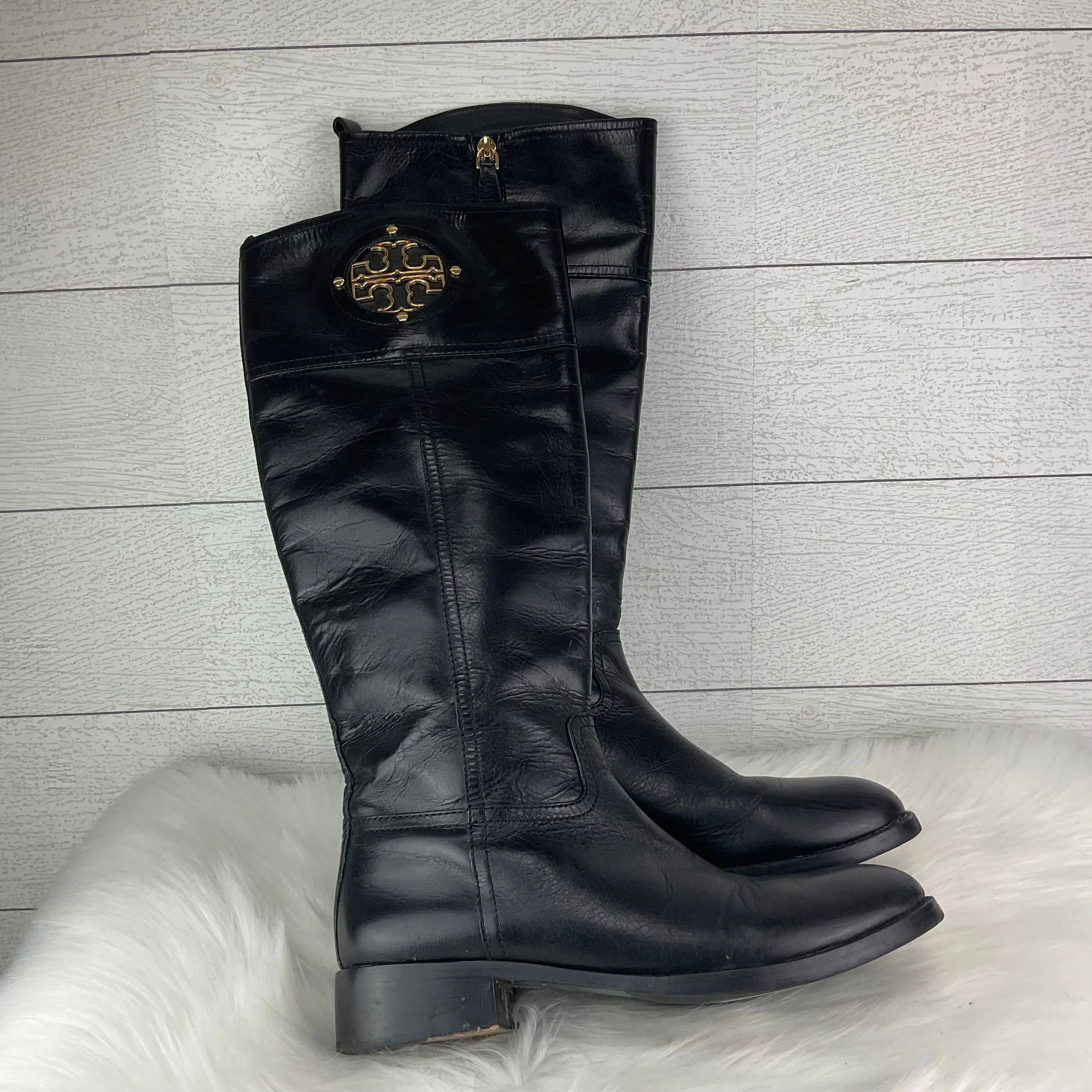 Boots Designer By Tory Burch In Black, Size: 7