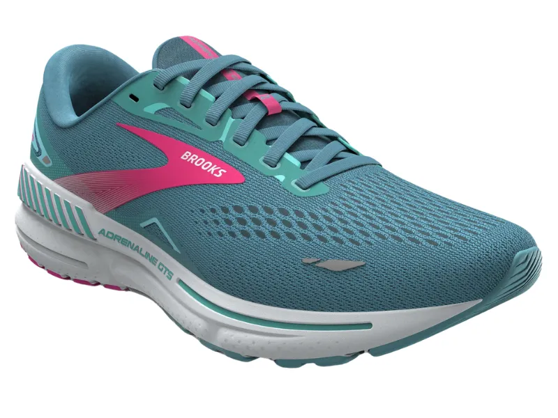 Brooks Adrenaline GTS 23 Ladies Running Shoe (Storm Blue/Pink Aqua)