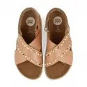 BROWN BIO SANDALS WITH CROSSED STRAPS FOR GIRLS 43709