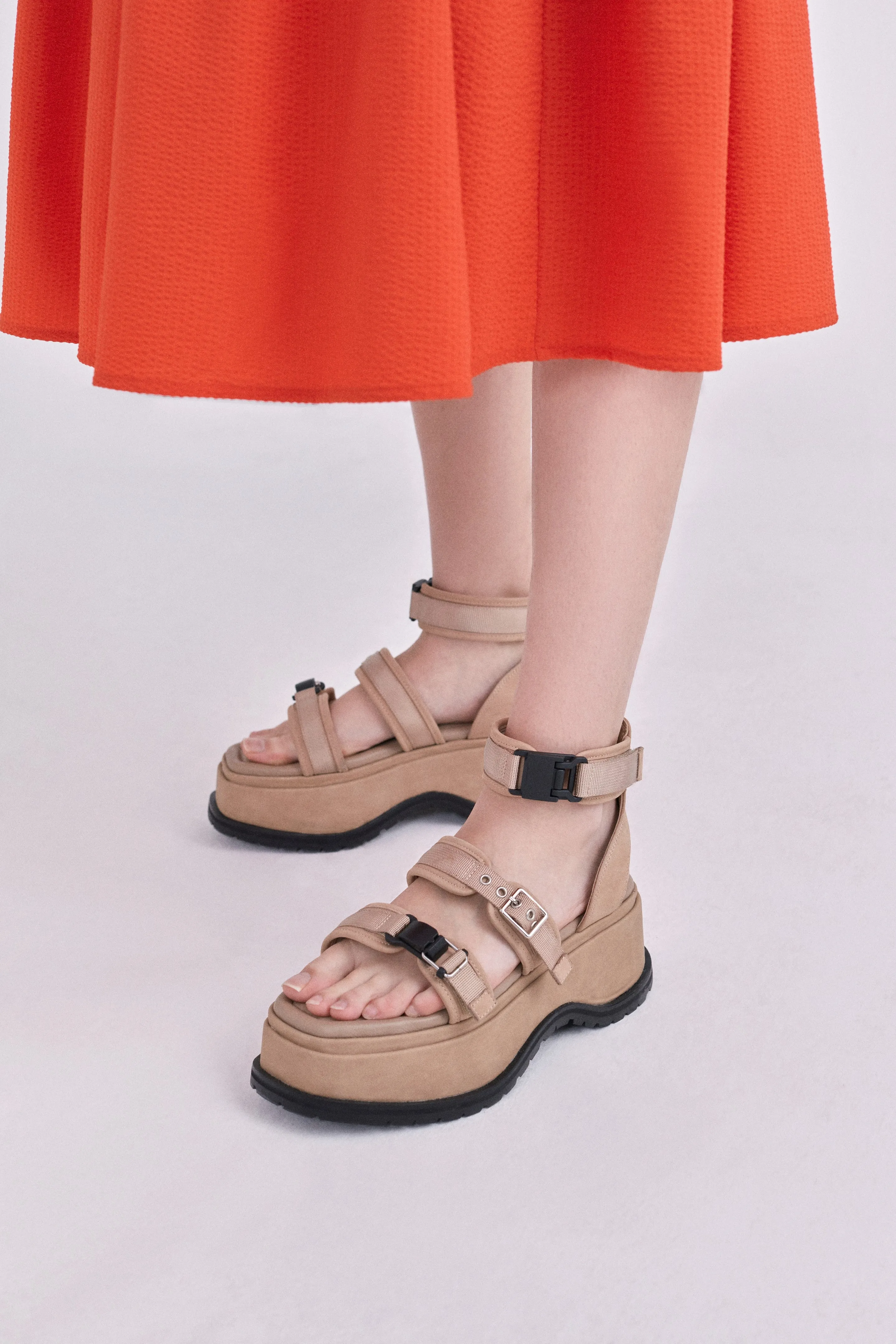 Buckles Platform Sandals