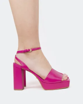 Caicos, Fucshia Leather/Cuir Fucshia