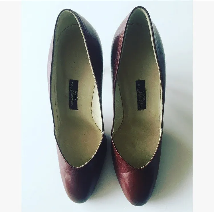 Chocolate Brown Leather Pumps