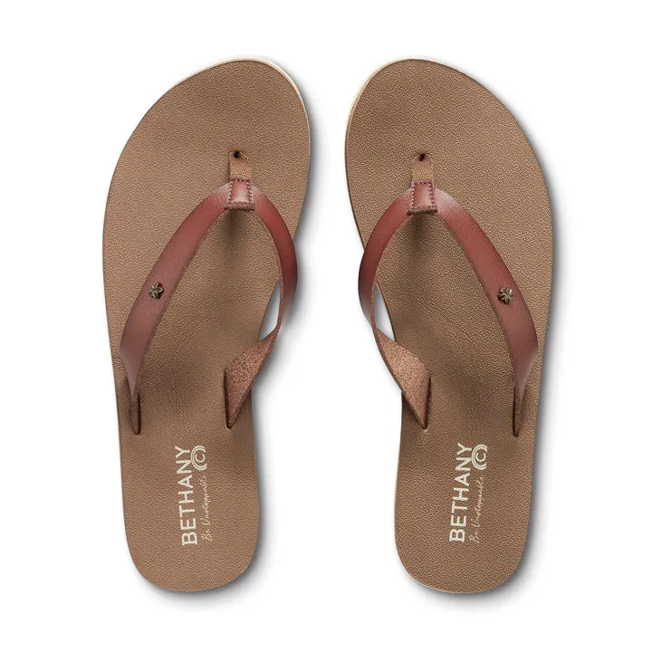 COBIAN BETHANY KEALIA SANDALS - CHESTNUT