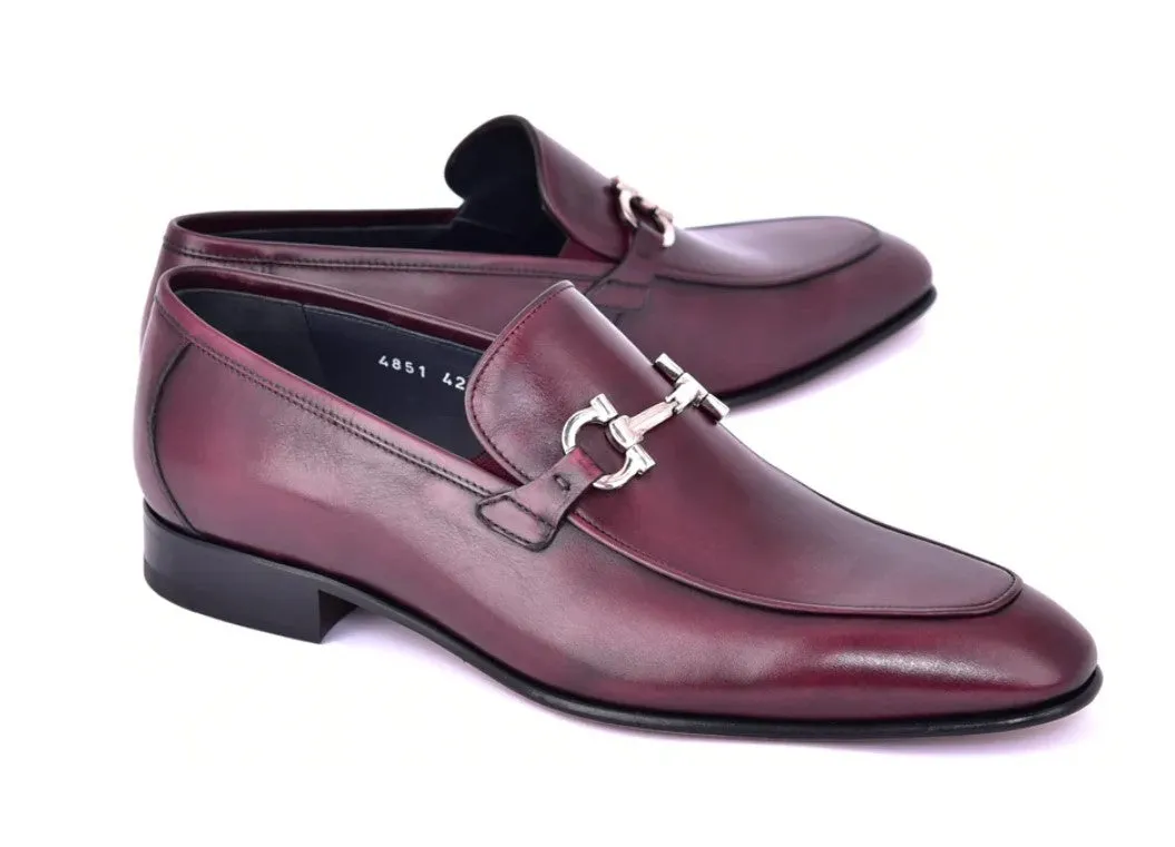 Corrente Calfskin Slip-On Loafer Burgundy