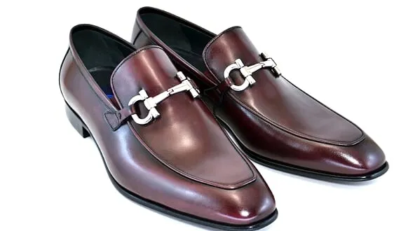 Corrente Calfskin Slip-On Loafer Burgundy