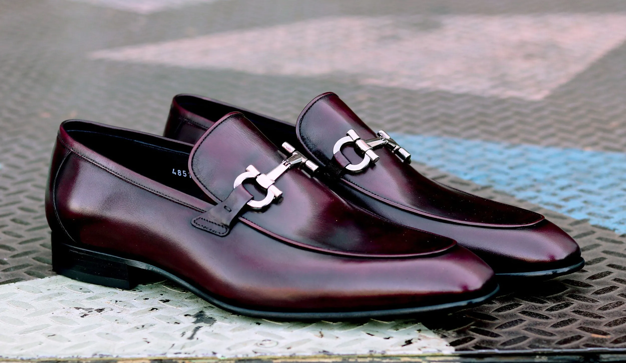 Corrente Calfskin Slip-On Loafer Burgundy