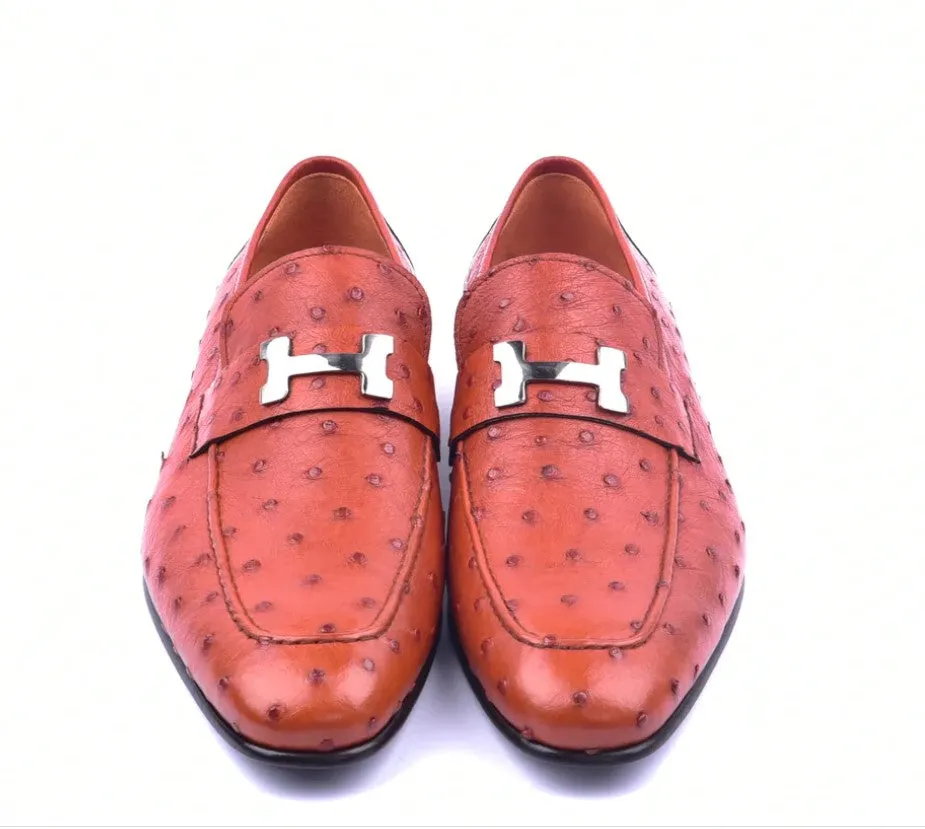 Corrente Ostrich Loafer Brandy