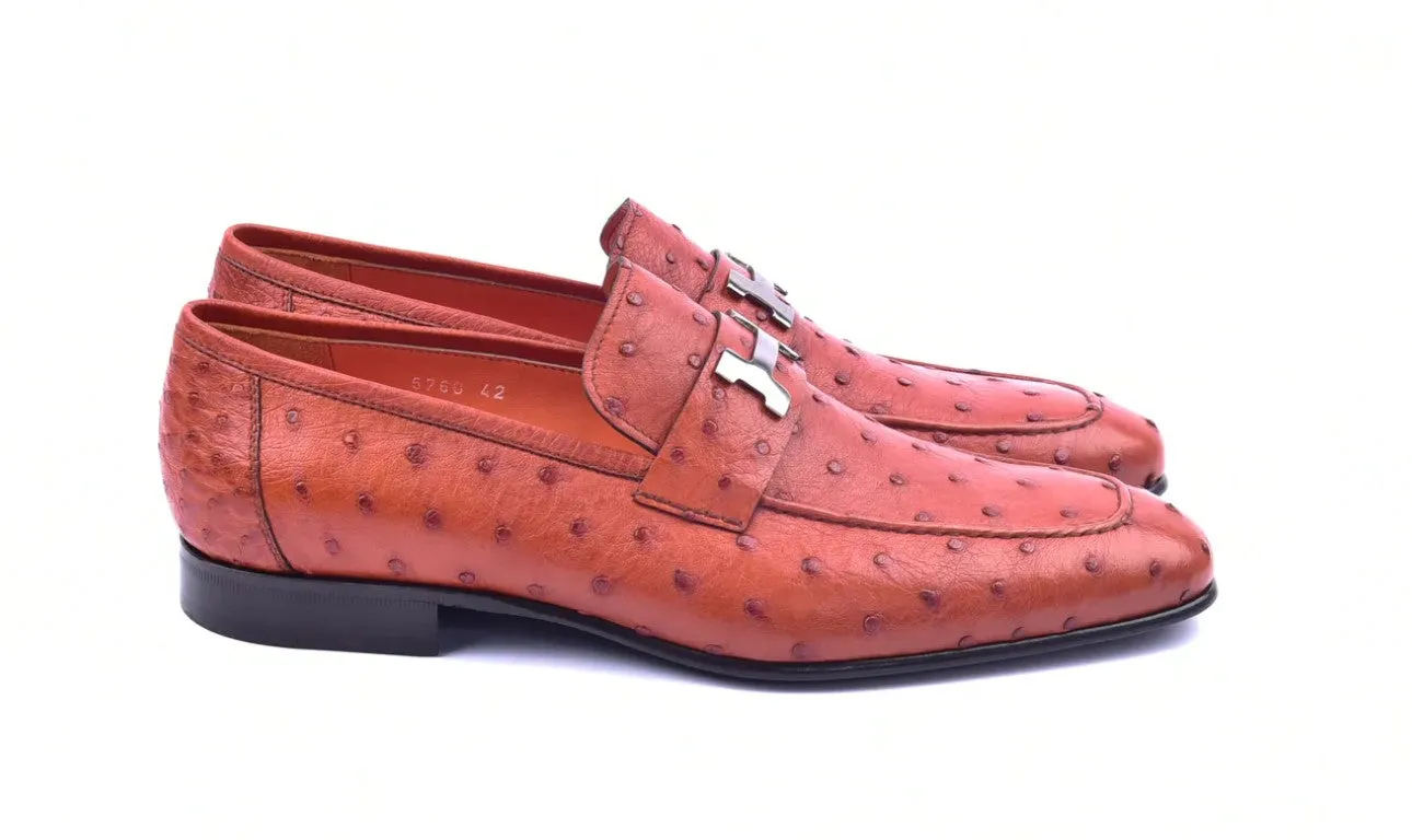 Corrente Ostrich Loafer Brandy