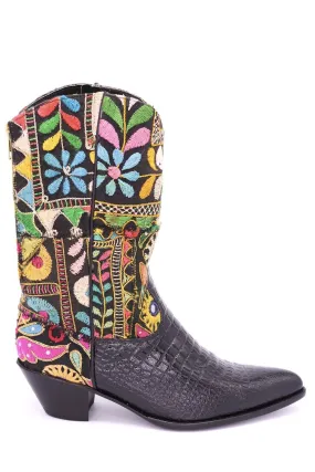 CROC EMBOSSED WESTERN BOOTS OZZY