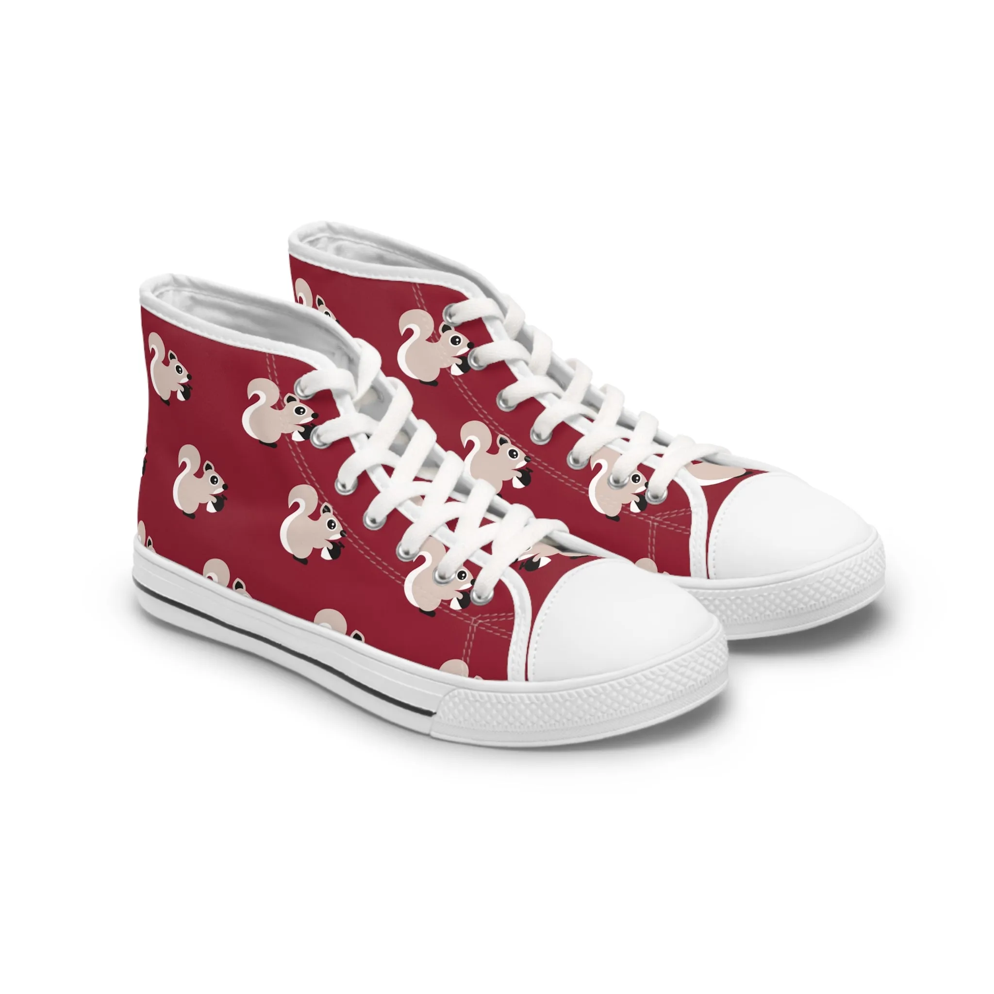 Cute Retro Squirrel Women's High Top Sneakers