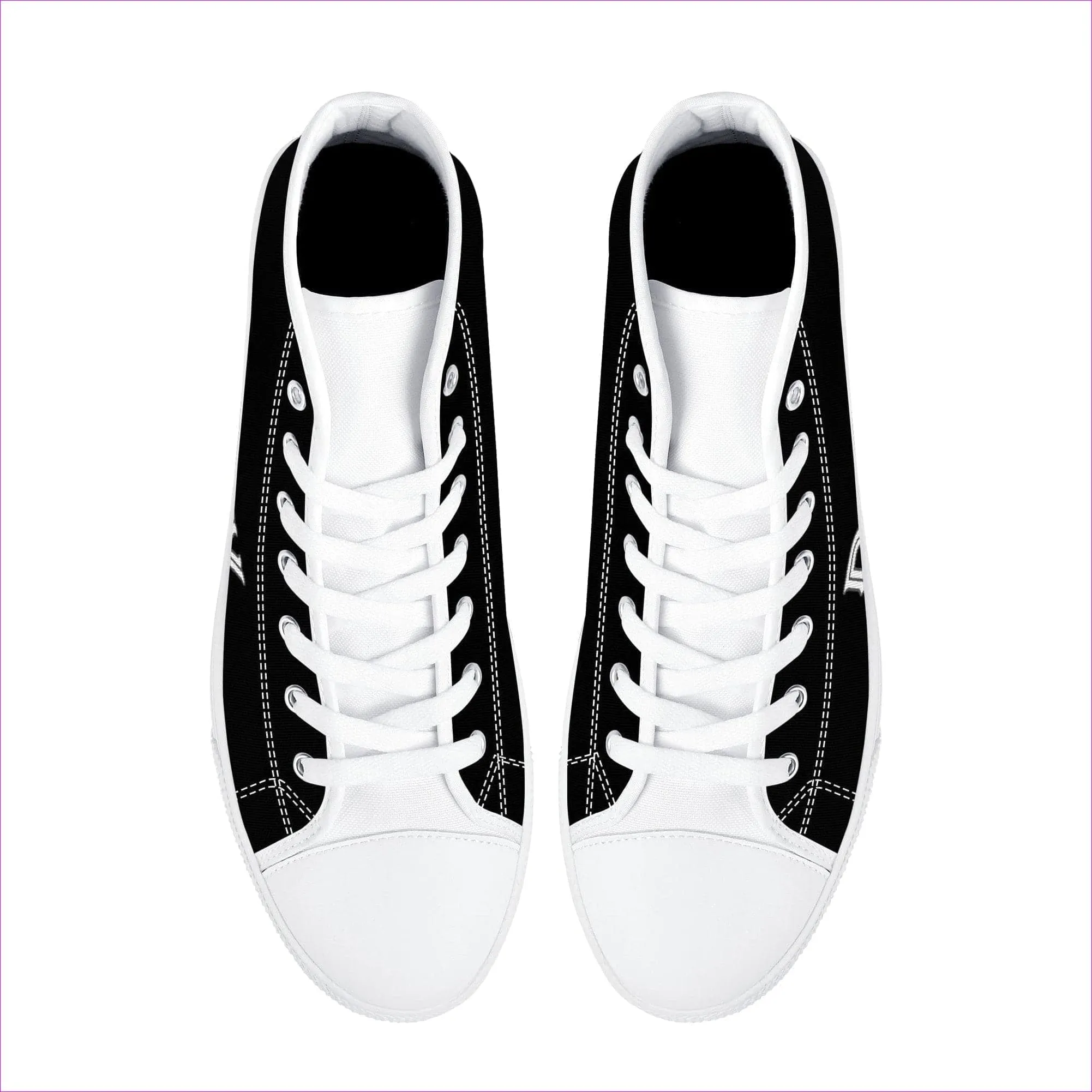 Deity Black High-Top Canvas Shoes