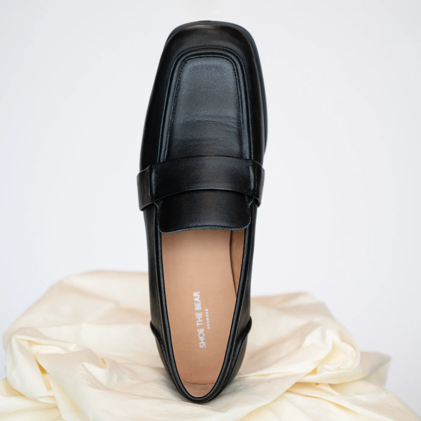 Erika saddle loafer læder - BLACK