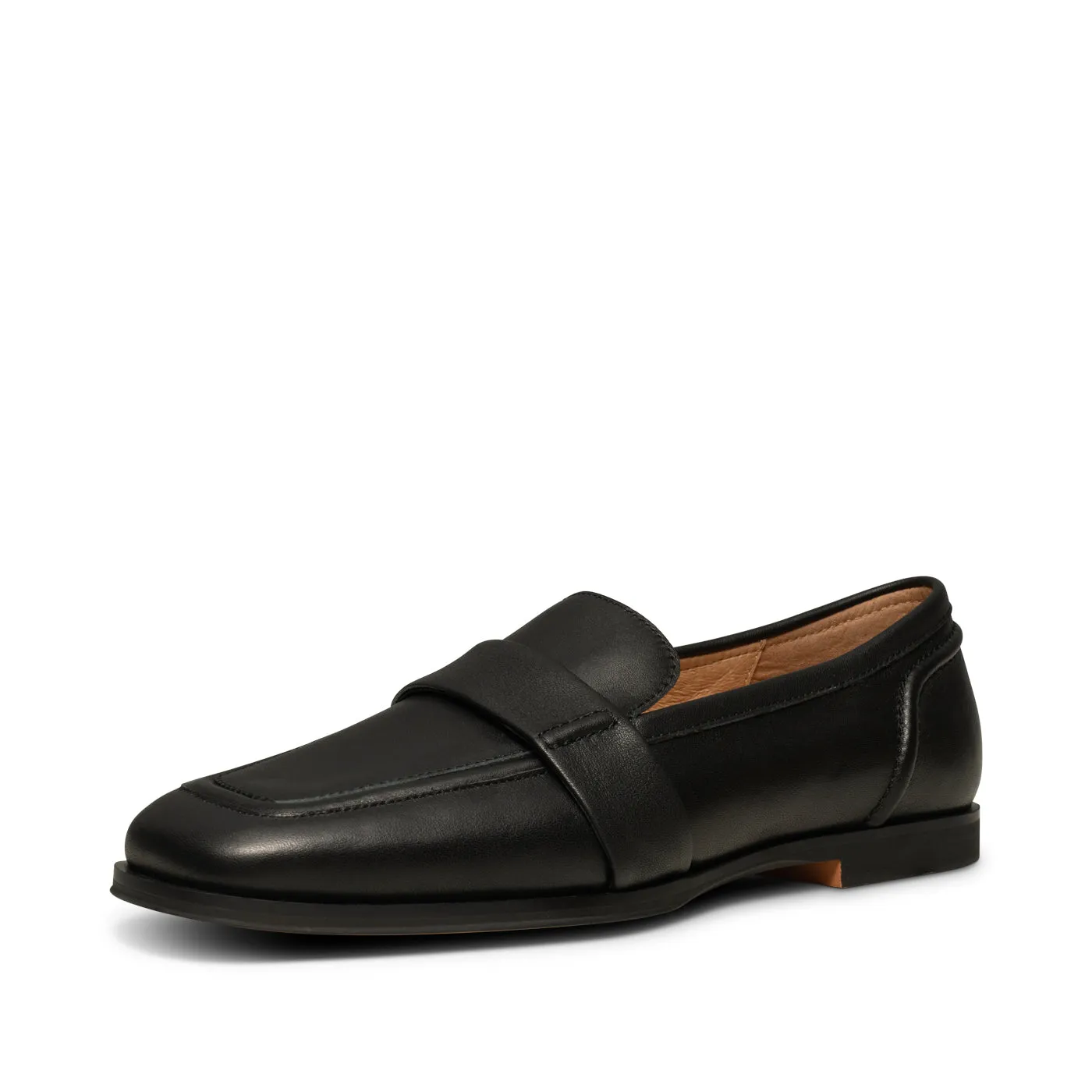 Erika saddle loafer læder - BLACK