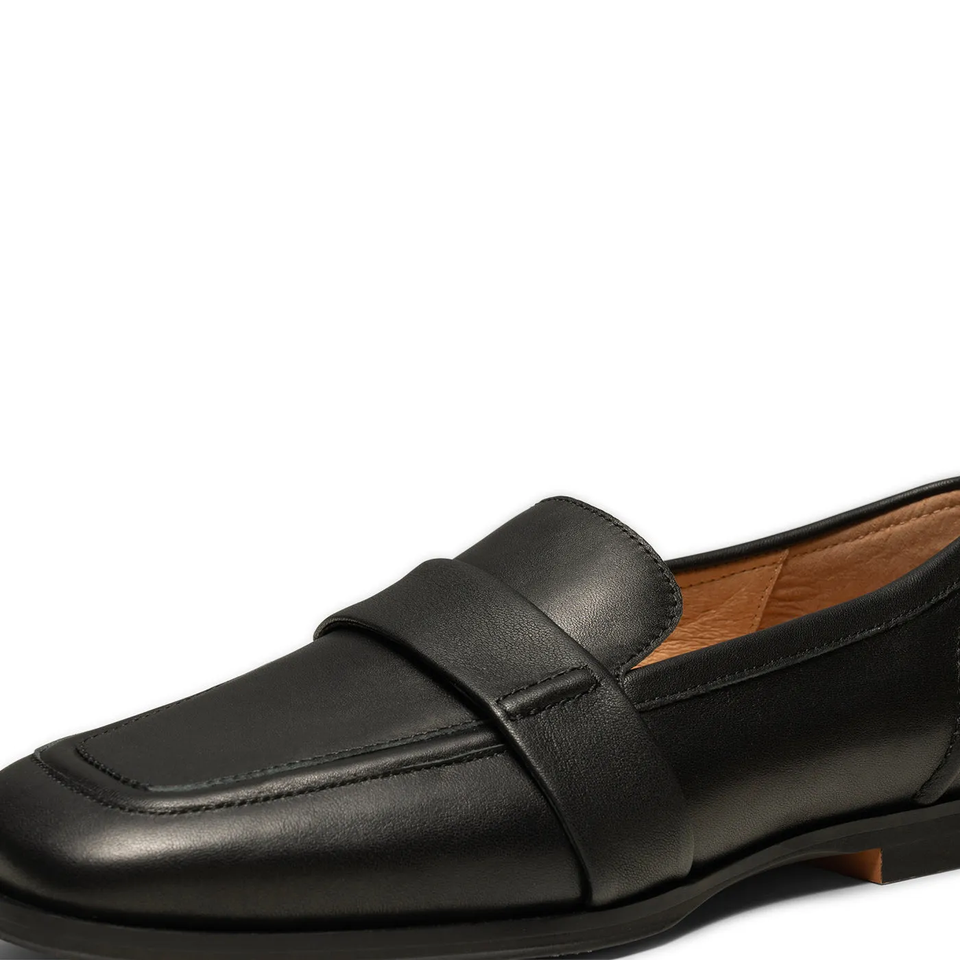 Erika saddle loafer læder - BLACK