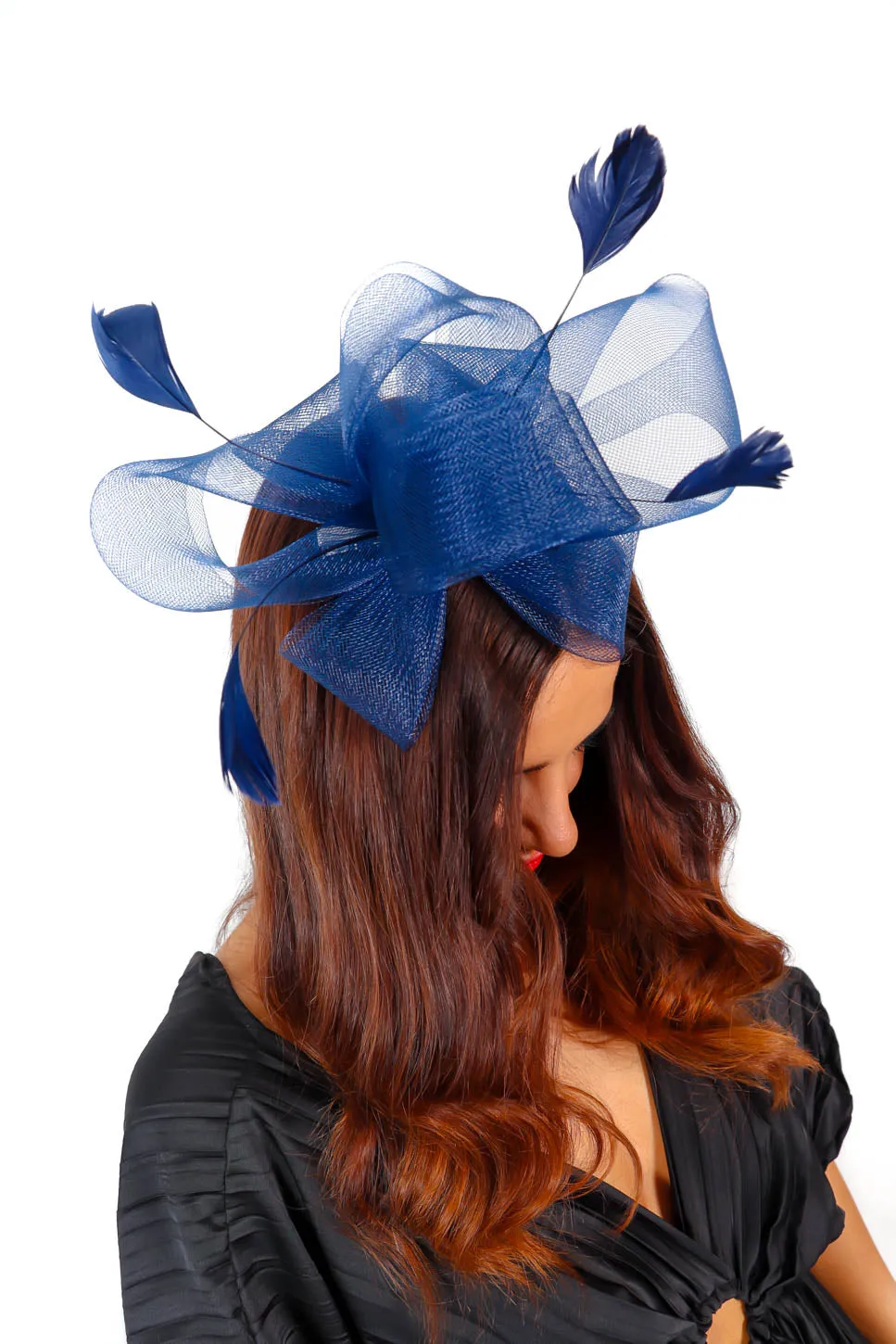 Fabulously Fascinating - Navy Feather Fascinator