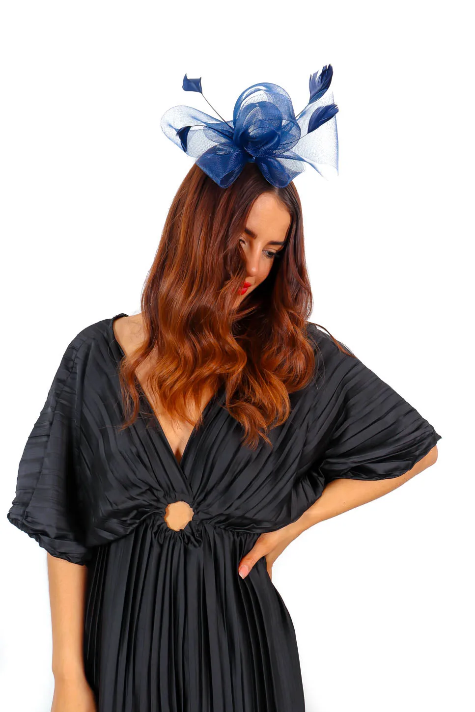 Fabulously Fascinating - Navy Feather Fascinator