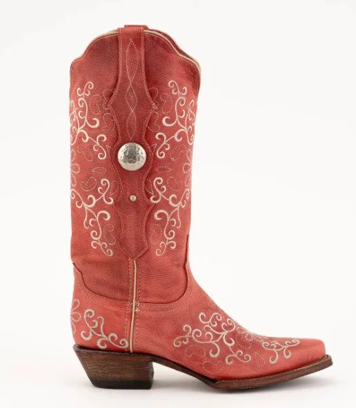 Ferrini Ladies Bella Handcrafted Red Cowboy Boots