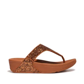 FitFlop Lulu Glitter Light Tan Toe-Thongs