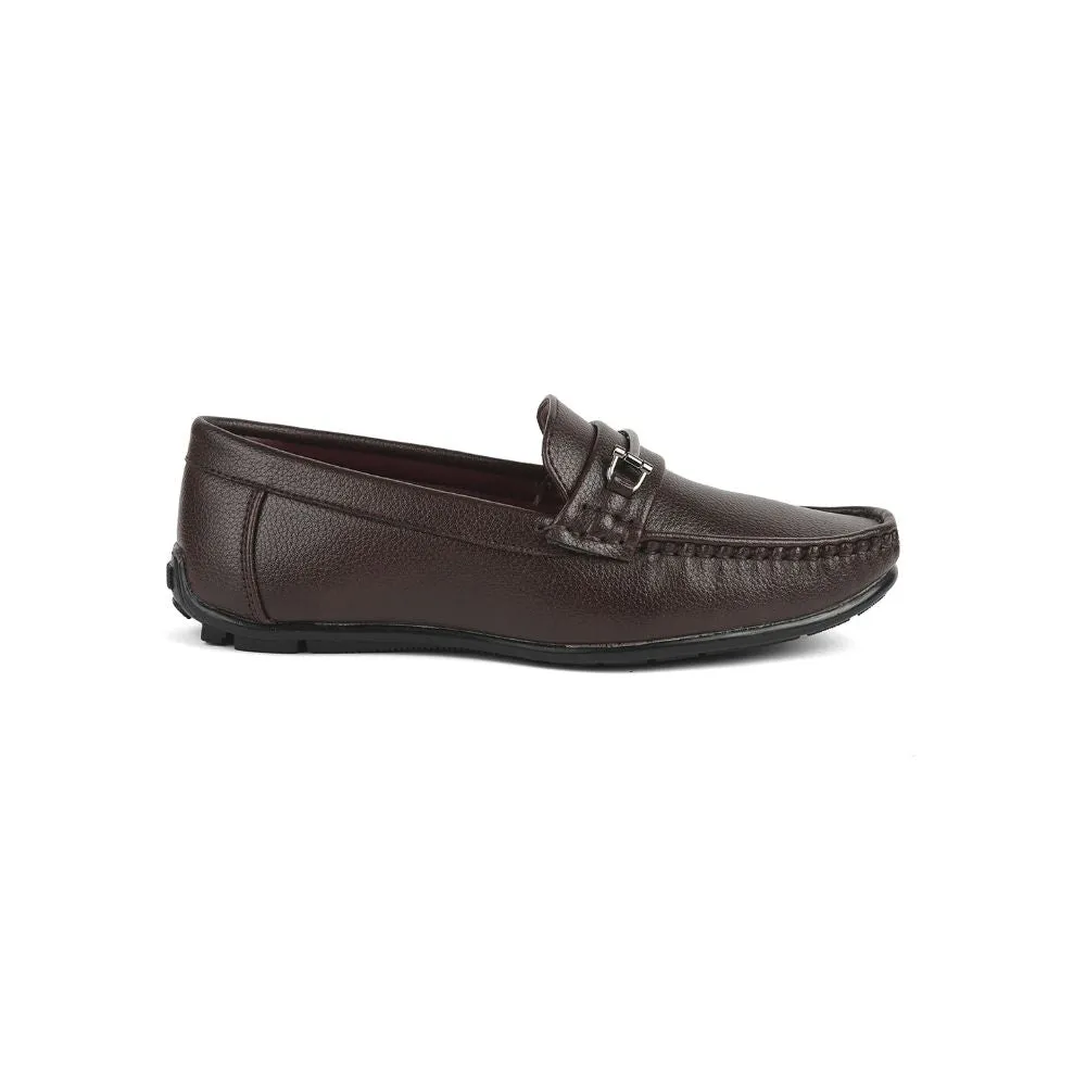 Fortune (Brown) Bit Loafer Shoes For kids OLP-04 By Liberty