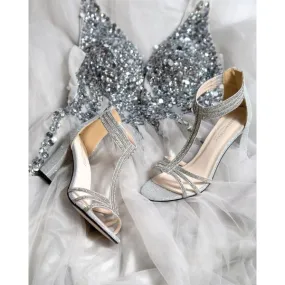 Gabriella Shimmer Sandal | Silver Shimmer