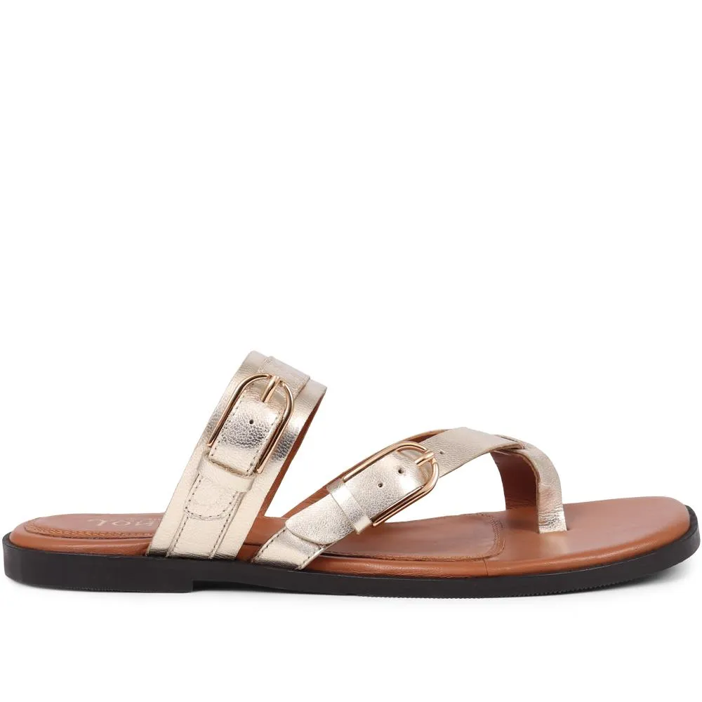 Glint Leather Toe Post Sandals  - GLINT / 325 350