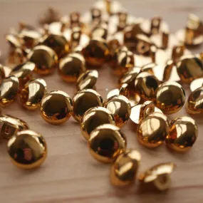 Gold-Plated Regular 1/2" Domed Buttons