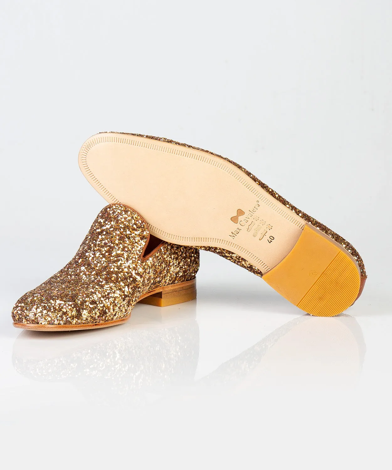 Golden Shining Groom Wedding Shoes