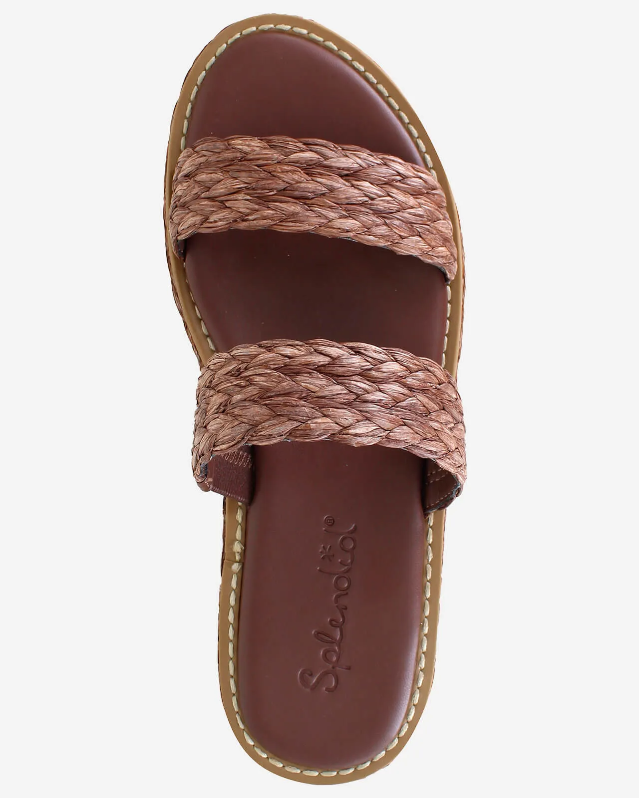 Goldi Raffia Wedge in Espresso