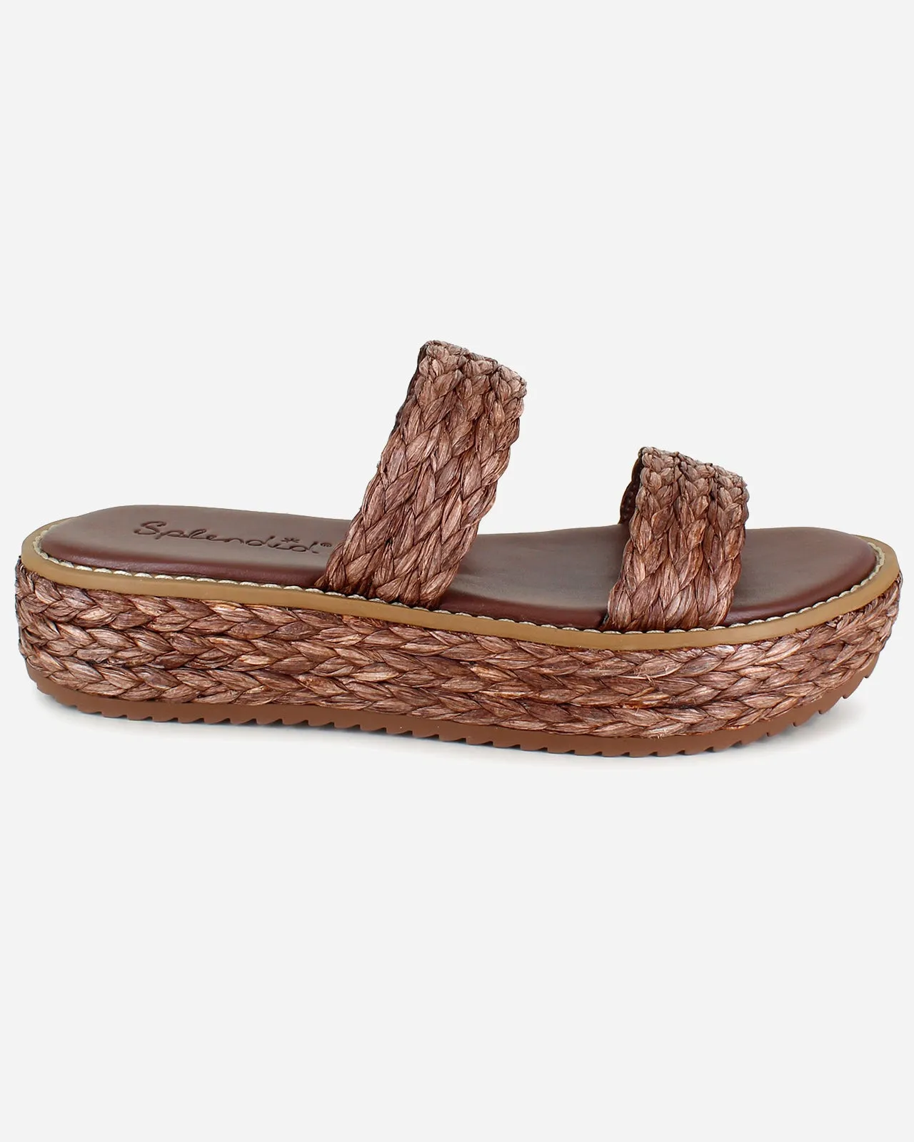 Goldi Raffia Wedge in Espresso