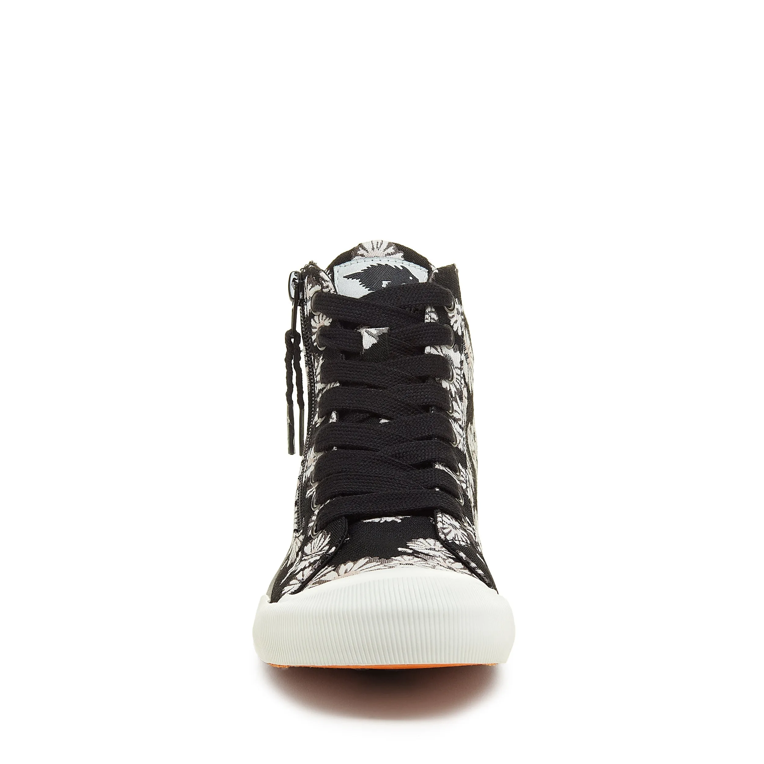 Jazzin Black Floral High Top Trainers