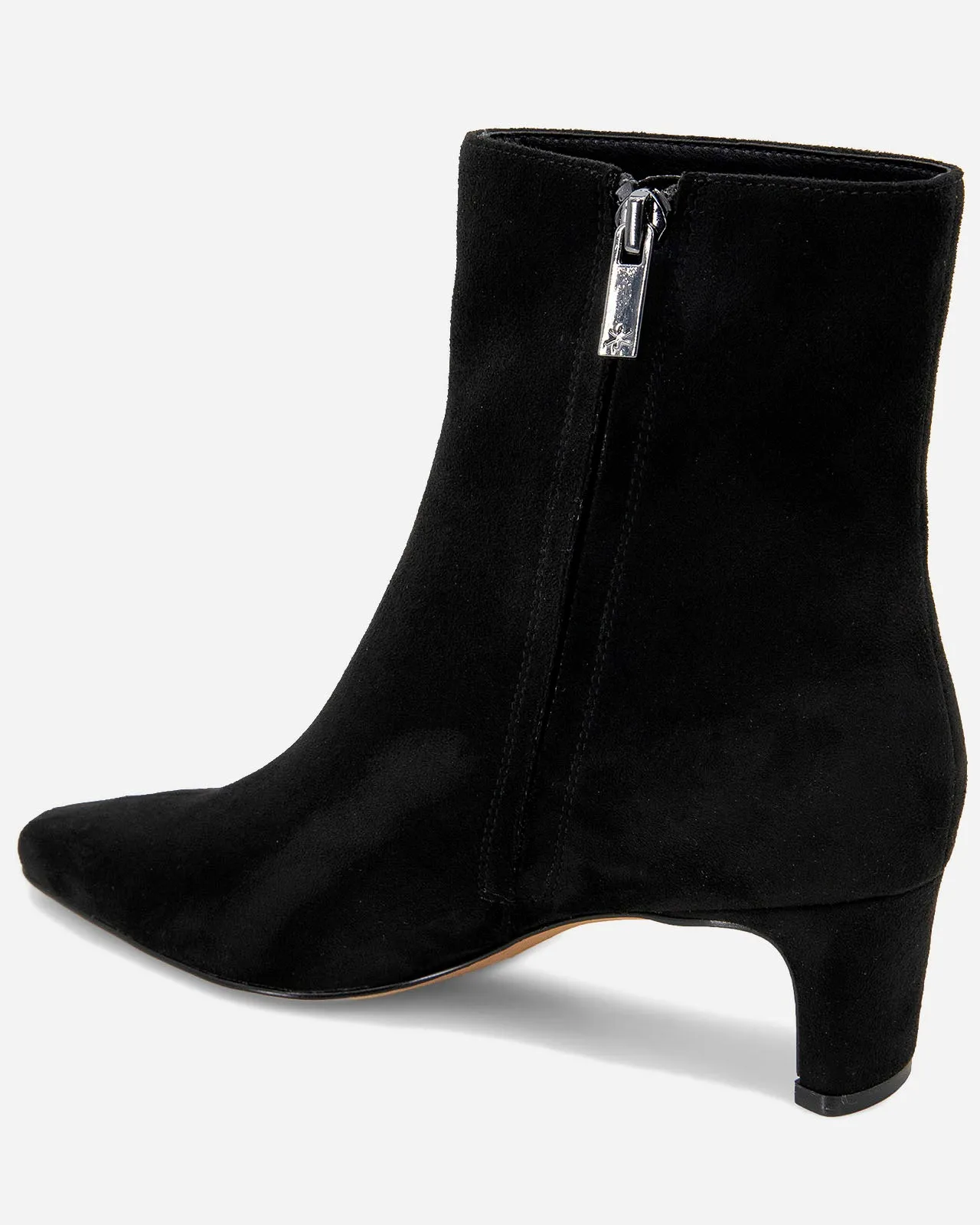 July Black Suede Bootie