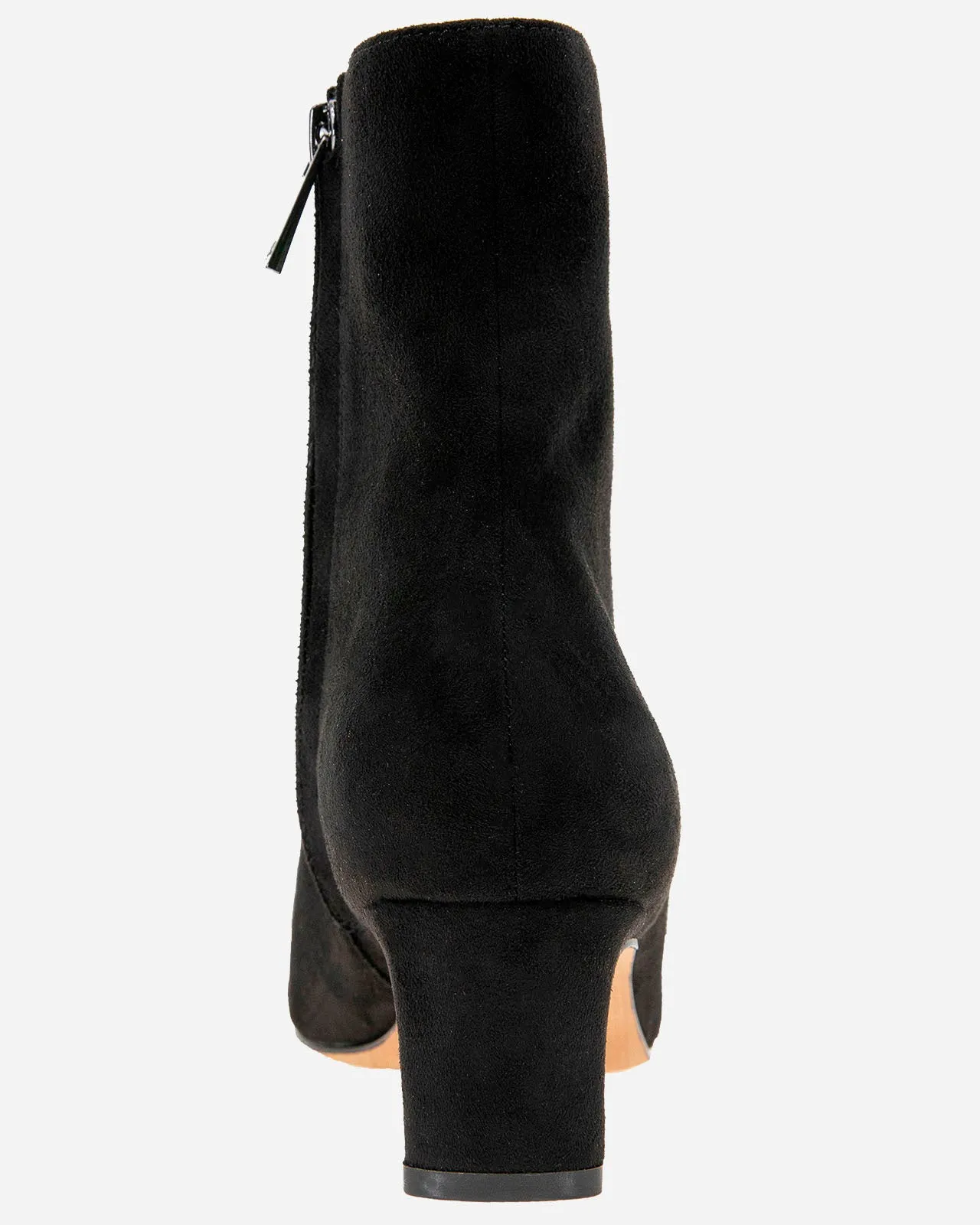 July Black Suede Bootie