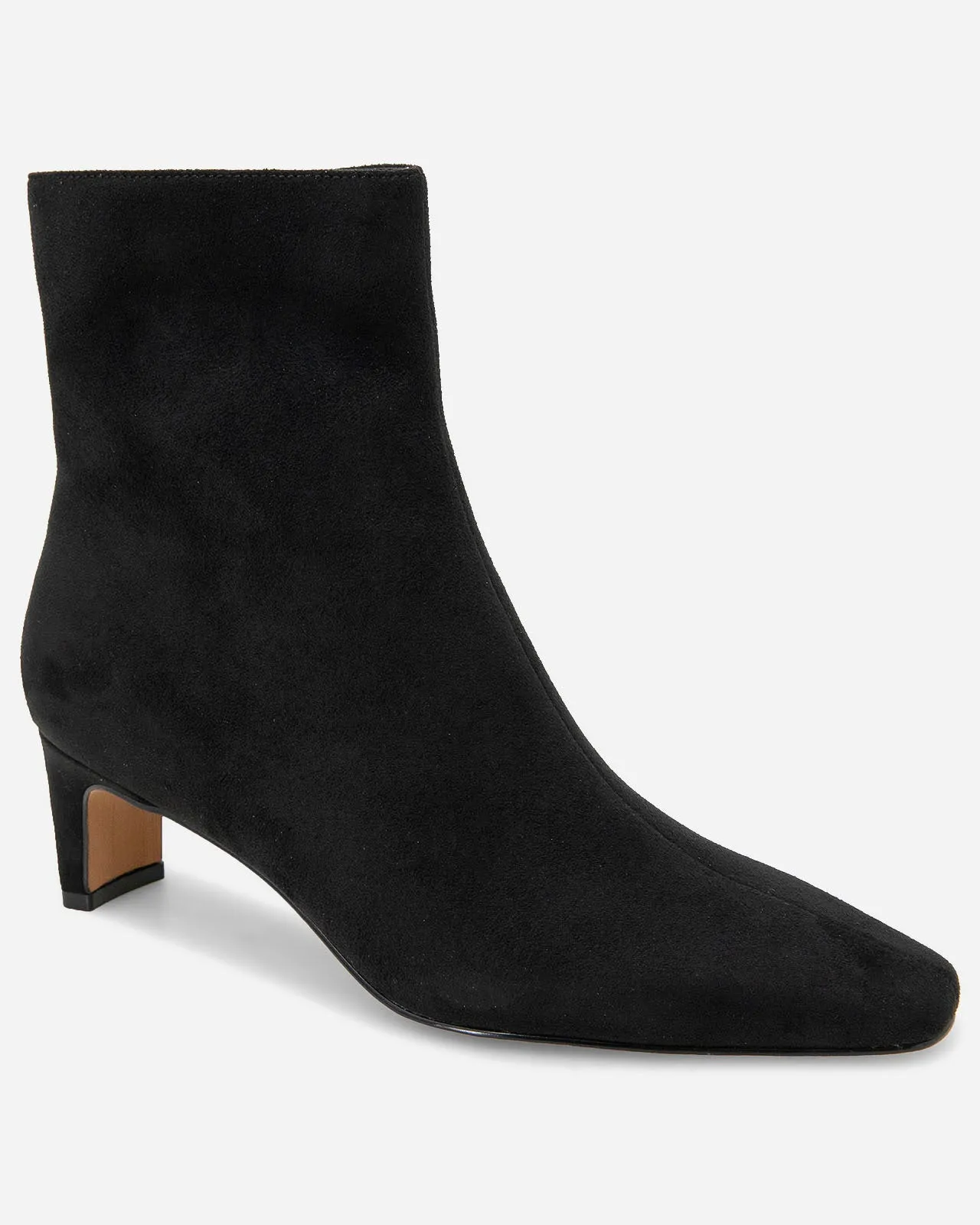 July Black Suede Bootie