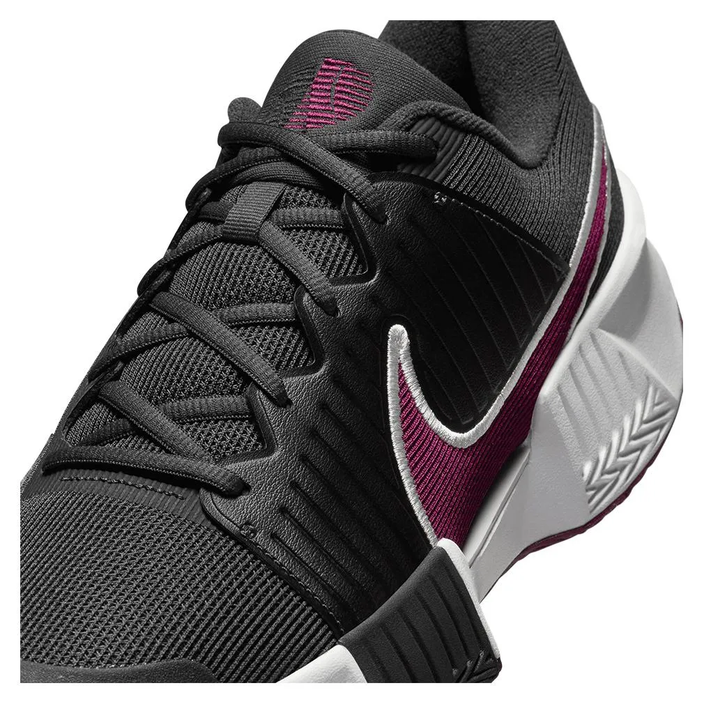 Juniors GP Challenge Pro Tennis Shoes Dark Smoke Grey and Sangria