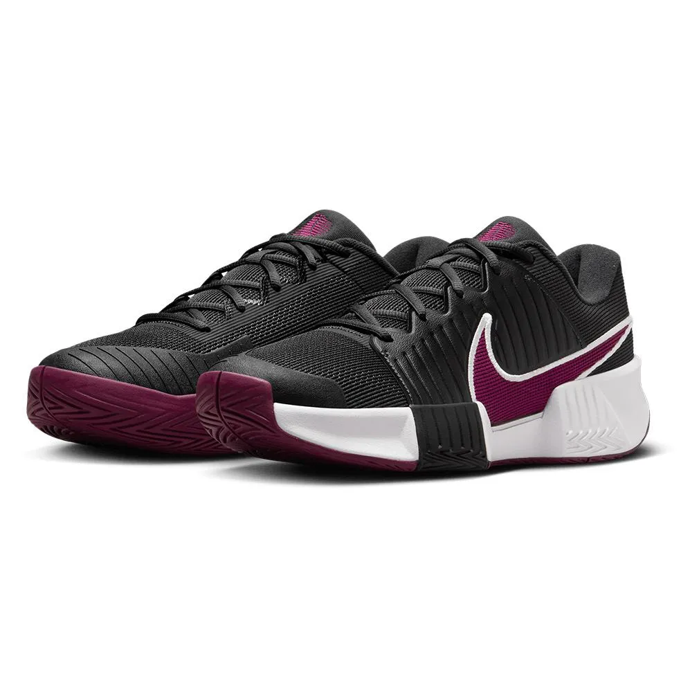 Juniors GP Challenge Pro Tennis Shoes Dark Smoke Grey and Sangria